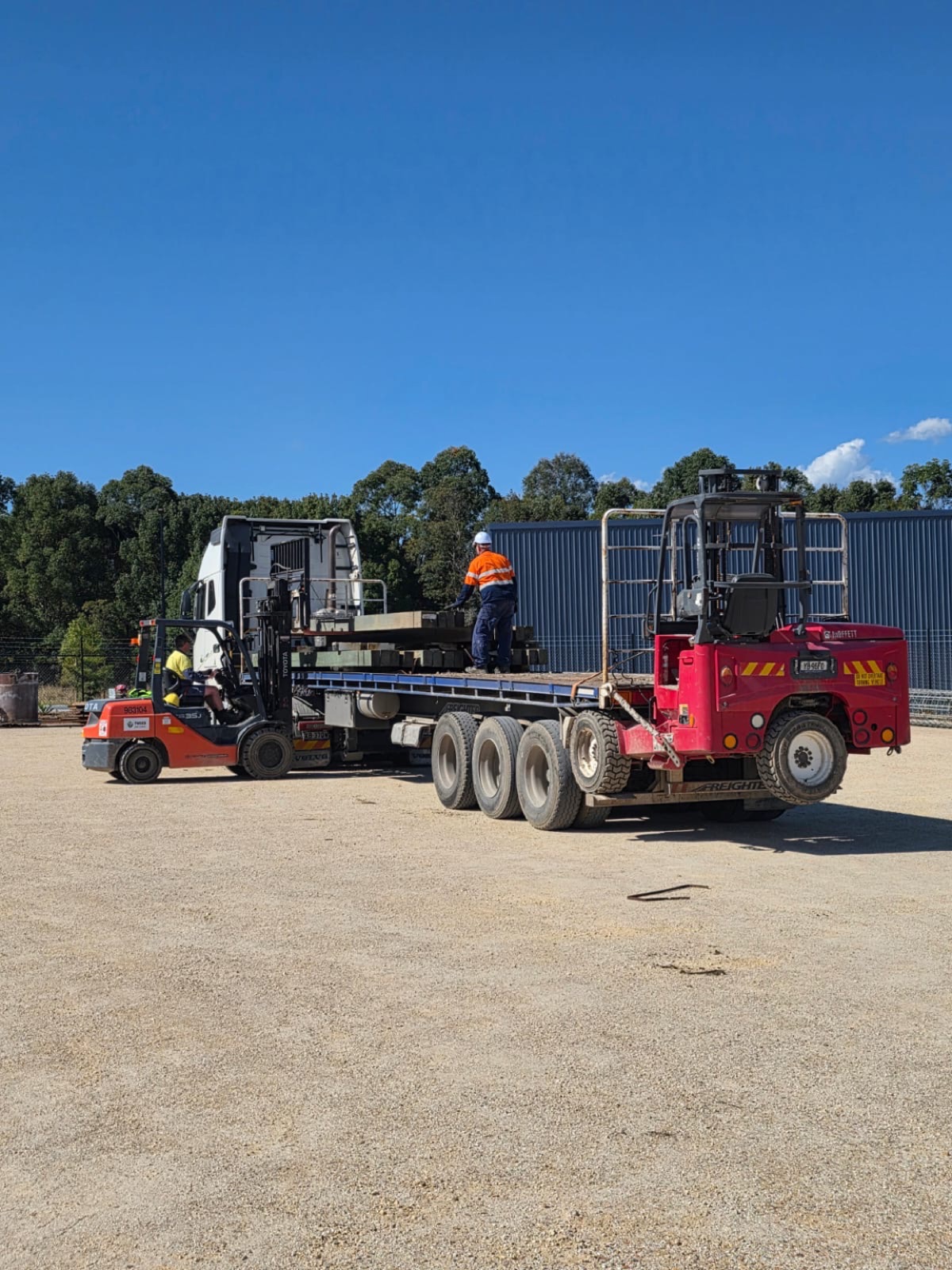 Foley Logistics truck mounted forklift