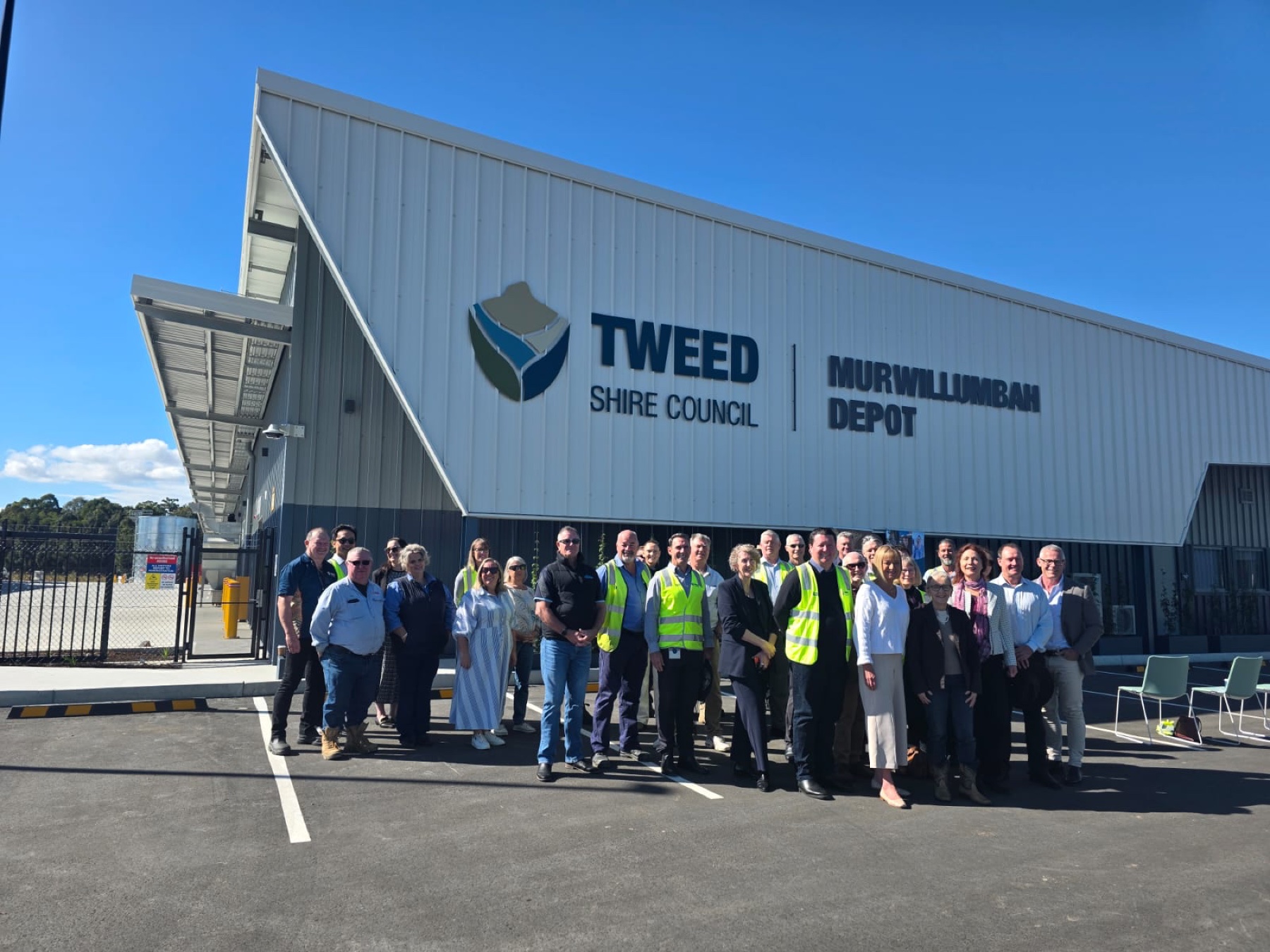 Foley Logistics and Tweed Shire Council project team at Murwillumbah Depot